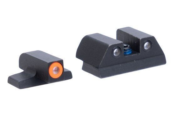Night Fision FN 509 night sight set with orange front ring.